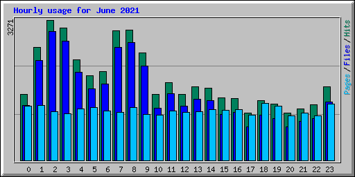 Hourly usage for June 2021